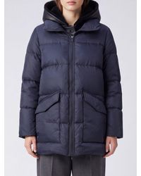 Yves Salomon - Knee-Length Lambskin Down Jacket With Hood - Lyst