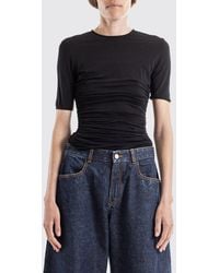 Alaïa - Slim-Fit T-Shirt Aus Stretch-Jersey Mit Raffungen Und Rundhalsausschnitt - Lyst