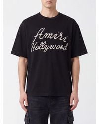 Amiri - Short-Sleeved Cotton T-Shirt With Logo Print - Lyst