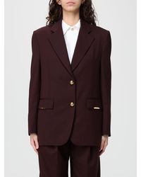Elisabetta Franchi - Virgin Wool Blend Single-Breasted Blazer - Lyst