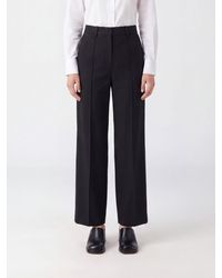 Marni - High-Waisted Straight-Leg Virgin Wool-Blend Trousers With Concealed Closure - Lyst
