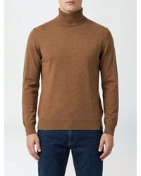 Fay - Pure Virgin Wool Turtleneck Jumper With Ribbed Collar - Lyst