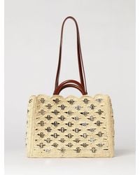 Rabanne - Borsa 1969 Raffia Tote Bag With Iconic 1969 Discs - Lyst