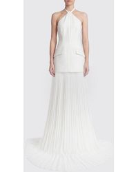 Sportmax - Crêpe Pleated Dress - Lyst