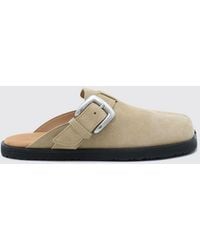 Maison Margiela - Tabi Suede Mules With Signature Split-Toe And Low Heel - Lyst