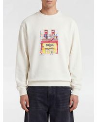 Drole de Monsieur - Graphic Print Cotton Crewneck Sweatshirt With Dropped Shoulders - Lyst