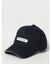 Emporio Armani - Cappello in cotone con logo - Lyst