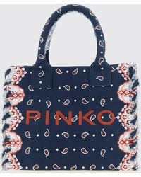 Pinko - Bandana Print Cotton Tote Bag - Lyst