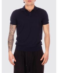 Tagliatore - Cotton Knit Polo Shirt - Lyst
