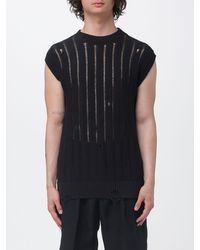 Laneus - Destroyed Effect Cotton Knit Vest - Lyst