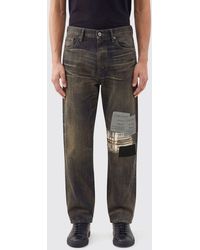 Yohji Yamamoto - Regular Fit Denim Jeans With Patch - Lyst