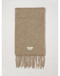 Jacquemus - Alpaca And Mohair Wool Blend Scarf With Fringed Hem And Logo - Lyst