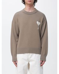 Ami Paris - Wool And Cotton Crew-Neck Pullover - Lyst