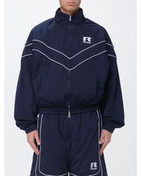 Rhude - Cropped Polyester Bomber Jacket With High Neck And Contrast Logo - Lyst