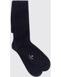 Gallo - Calf-High Stretch Cashmere-Blend Socks With Contrast Logo - Lyst