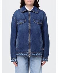 Etro - Embroidered Denim Jacket - Lyst