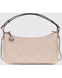 Tory Burch - Fleming Quilted Smooth Leather Mini Shoulder Bag With Logo - Lyst