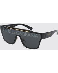 Dolce & Gabbana - Logo-Print Square-Frame Sunglasses - Lyst