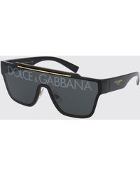 Dolce & Gabbana - Logo-Print Square-Frame Sunglasses - Lyst