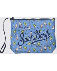 MC2 Saint Barth - Aline Striped Polyester Pouch - Lyst