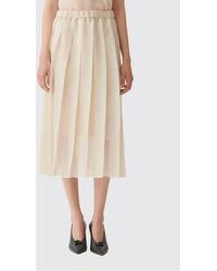 Fabiana Filippi - Pleated Silk-Blend Midi Skirt With A High Elasticated Waist - Lyst