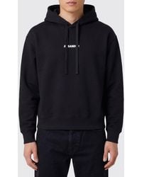 Jil Sander - Cotton Hoodie With Logo Print - Lyst