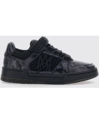 Amiri - Ma Skyline Leather Trainers With Python Print And Perforated Toe - Lyst