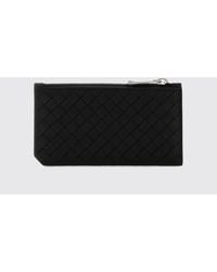 Bottega Veneta - Intrecciato Leather Flat Card Holder With Zip Pocket - Lyst