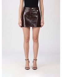 Courreges - Courr&Egrave	Ges Patent Leather Mini Skirt - Lyst
