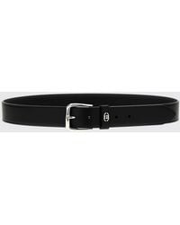Gucci - Smooth Calfskin Leather Belt With Gg Monogram Buckle - Lyst