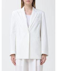 MEIMEIJ - Pinstriped Viscose Blend Single-Breasted Blazer - Lyst