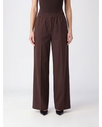 Brunello Cucinelli - Wide-Leg Wool Trousers With Elasticated Waist - Lyst