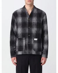 Fay - Tartan Virgin Wool Cardigan With V-Neck And Button Closure - Lyst