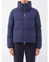 Herno - Short Quilted Nylon Down Jacket With Funnel Neck And Zip Closure - Lyst