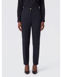 Pinko - Slim Fit Skinny Wool Blend Mid-Rise Trousers - Lyst