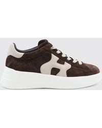 Hogan - Rebel Leather And Suede Sneakers With Chunky Sole - Lyst