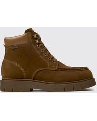 Camper - Alaro Nubuck Lace-Up Ankle Boots With Padded Ankle - Lyst