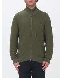 BOSS - Pure Wool Full-Zip Turtleneck Cardigan With Dropped Shoulders - Lyst