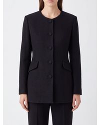 Lisa Yang - Single-Breasted Wool And Cashmere Blend Short Crew Neck Blazer - Lyst