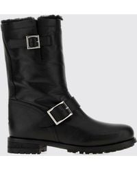 Jimmy Choo - Biker Mid Leather Boots - Lyst
