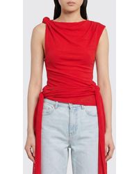 Ganni - Asymmetric Recycled Polyester Top - Lyst