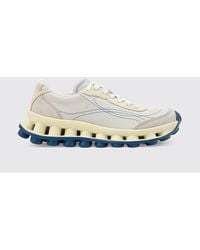 Camper - Pelotissima Bicolor Leather And Nubuck Low-Top Sneakers With Serrated Sole - Lyst