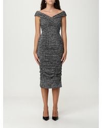 Dolce & Gabbana - Diagonal Print Dress - Lyst