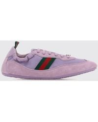 Gucci - Shift Suede And Mesh Sneakers - Lyst