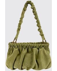 Marni - Ruched Synthetic Suede Shoulder Bag - Lyst