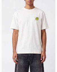Barrow - Contrast Logo Cotton T-Shirt With Crew Neck - Lyst