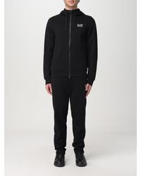 EA7 - Cotton Hoodie + Sweatpants Set With Logo - Lyst