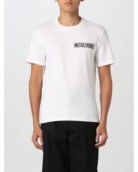 Moschino - T-shirt in cotone con logo stampato - Lyst