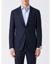 Corneliani - Single-Breasted Wool Blend Blazer With Patch Pockets - Lyst