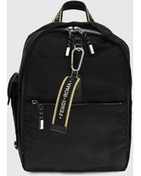 Fendi - Climb Nylon Backpack With Adjustable Shoulder Straps And Logo Top Handle - Lyst